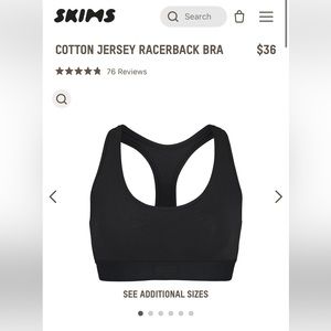 Skims racer back cotton bralette